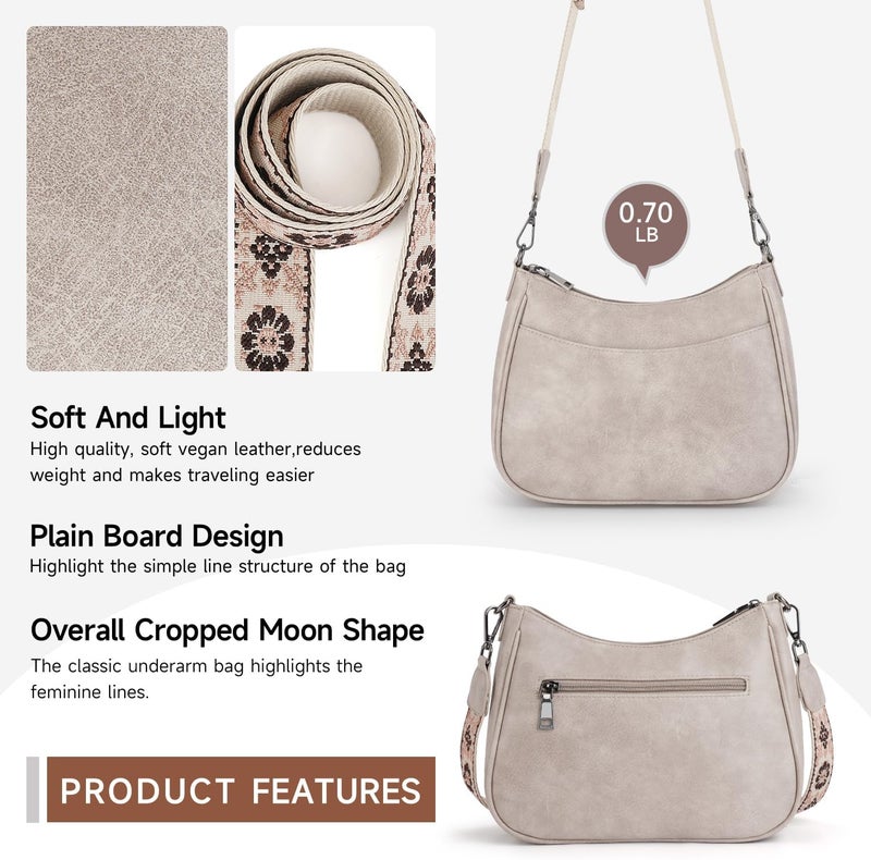 APHISON Trendy Leather Crossbody Purse with Adjustable Strap, Women's Shoulder Handbag - Image 5
